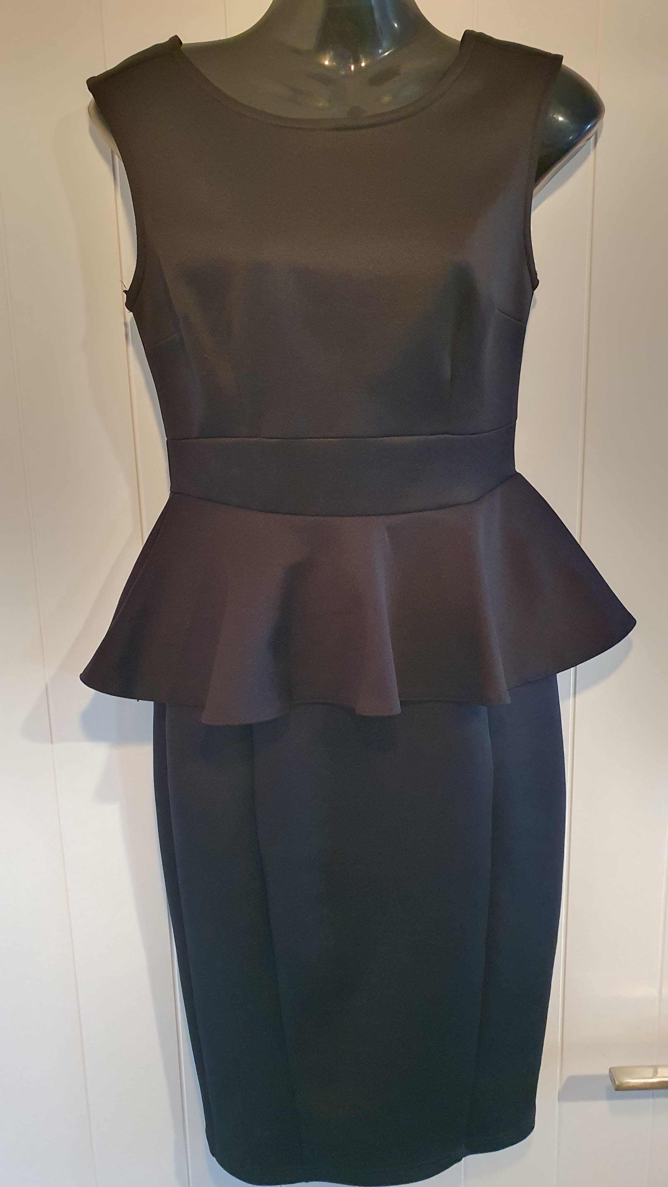 Atmosphere Black Peplum Dress – Size 10 – Sleeveless