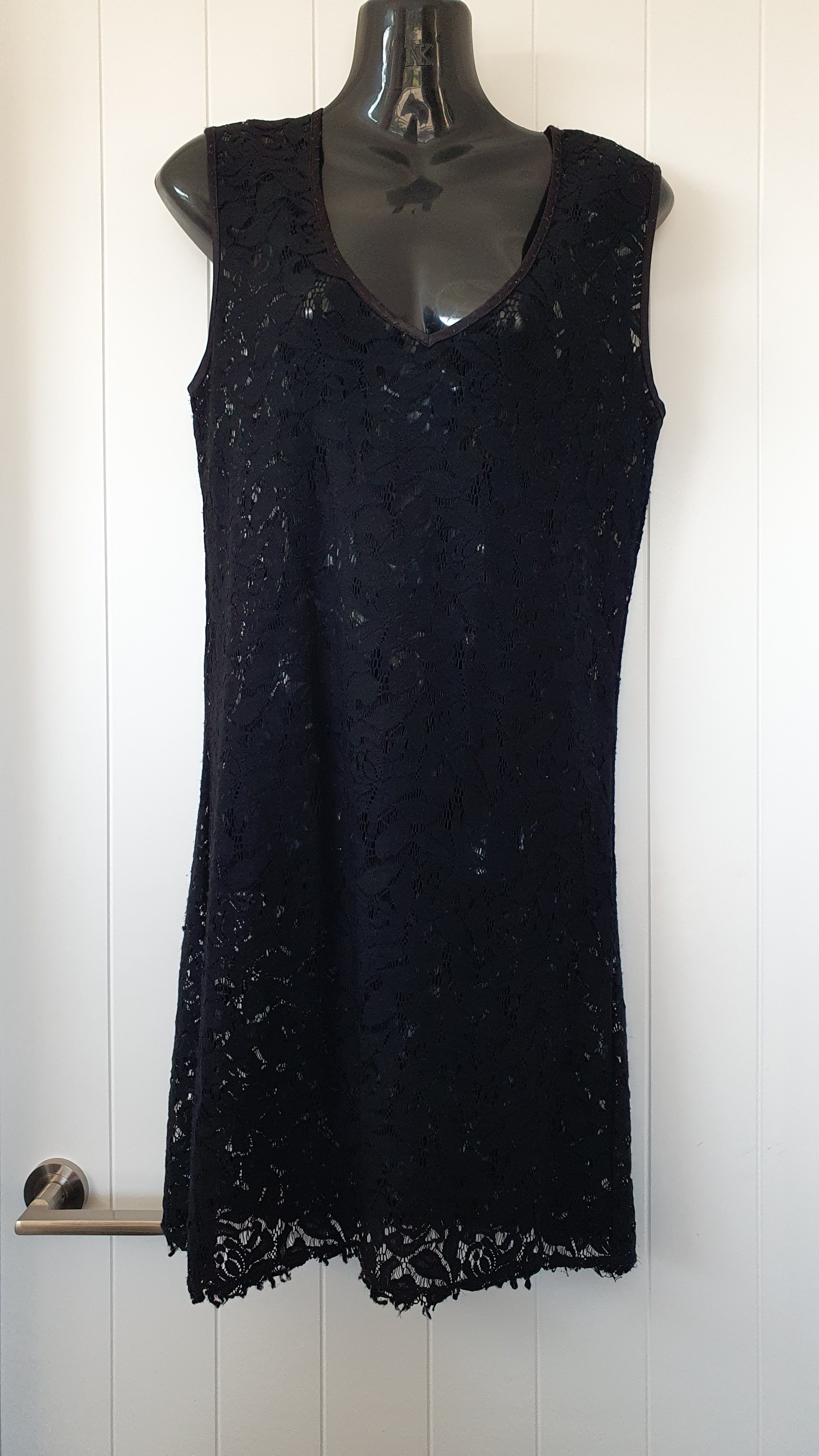 Random Lace Dress Black Size 10 Sleeveless