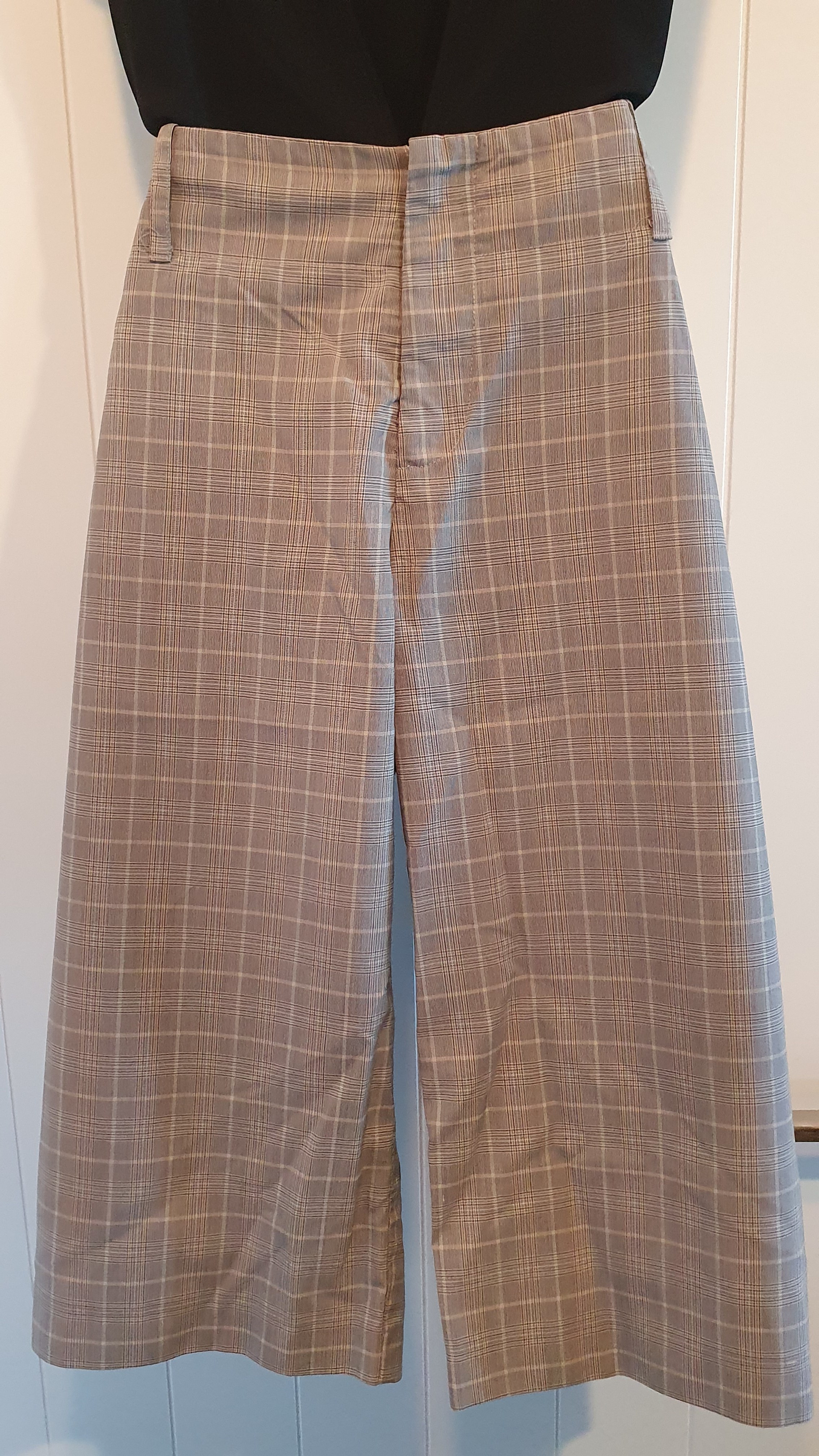 Hawkesbury Road Wide Leg Cropped Pants Check Size 16