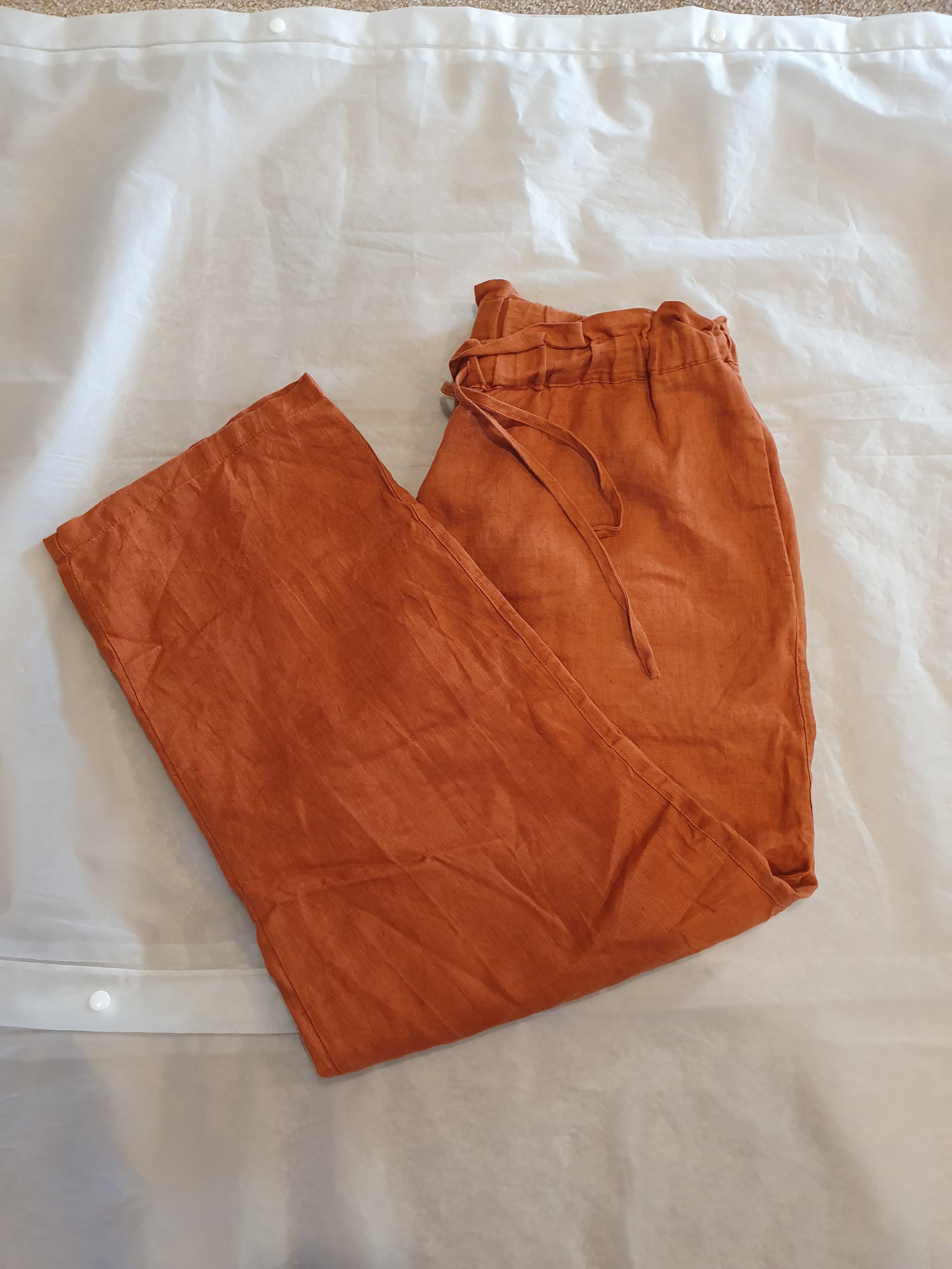 Seed Heritage Linen Paperbag Pants Rust Size 8