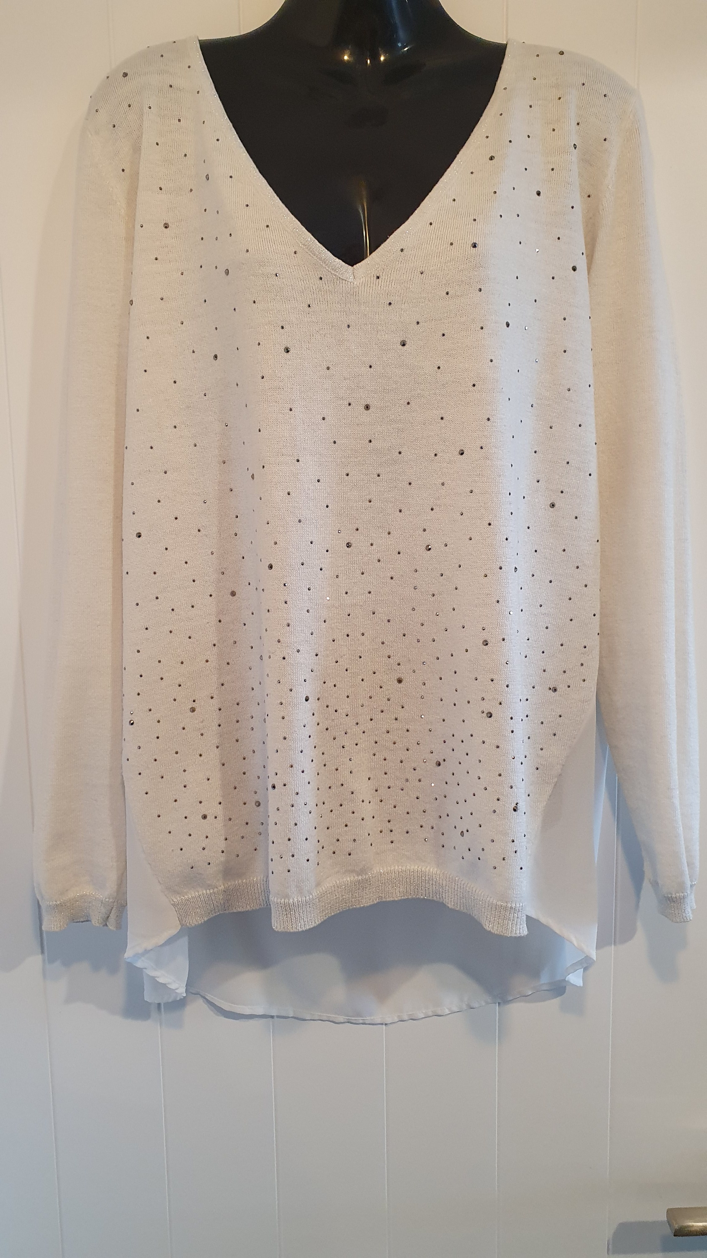 Fate + Becker Top Size 14 Sequin Sheer Back