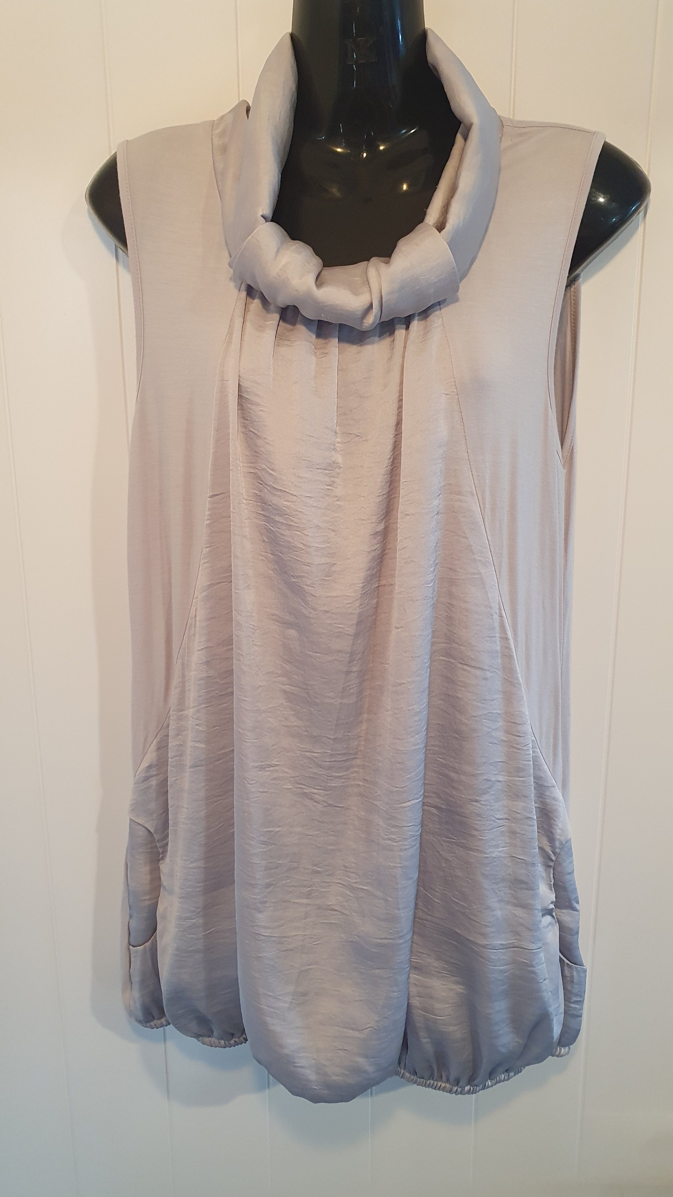 Demgirl Top Grey Size M Cowl Neck