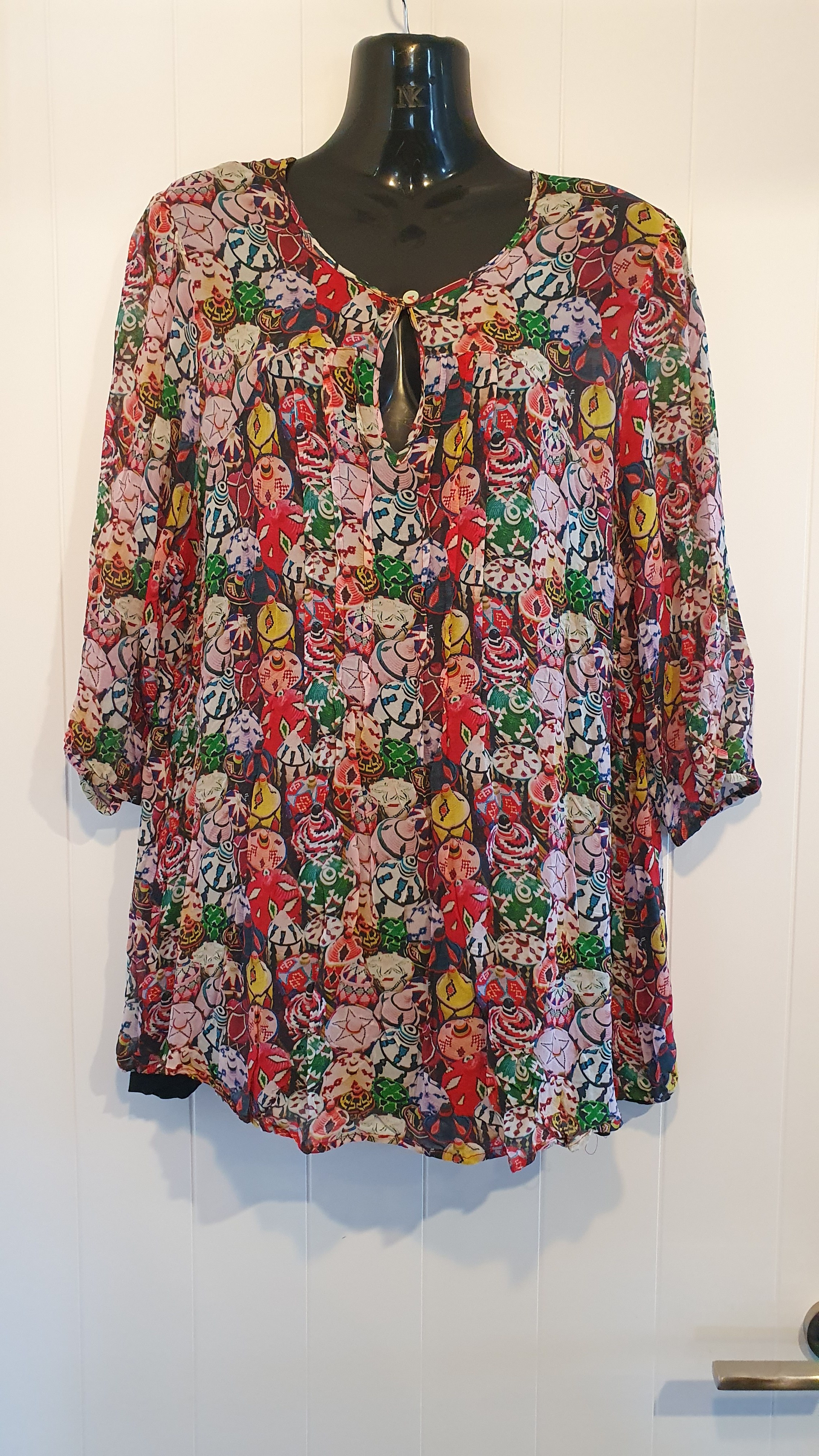 Libertine Printed Long Sleeve Top Multi Colour Size 16