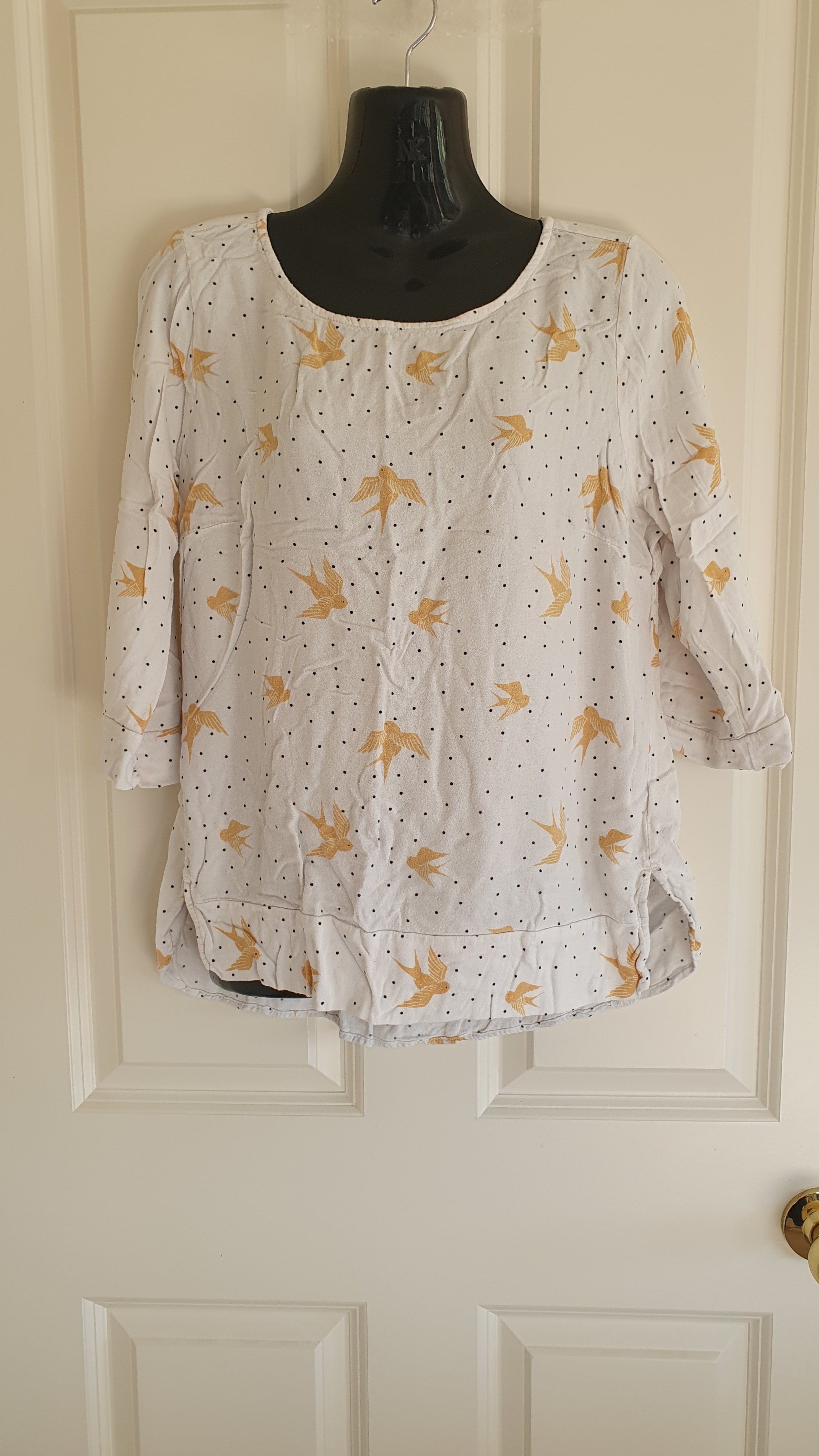 Whistle Bird Print Top Size 14