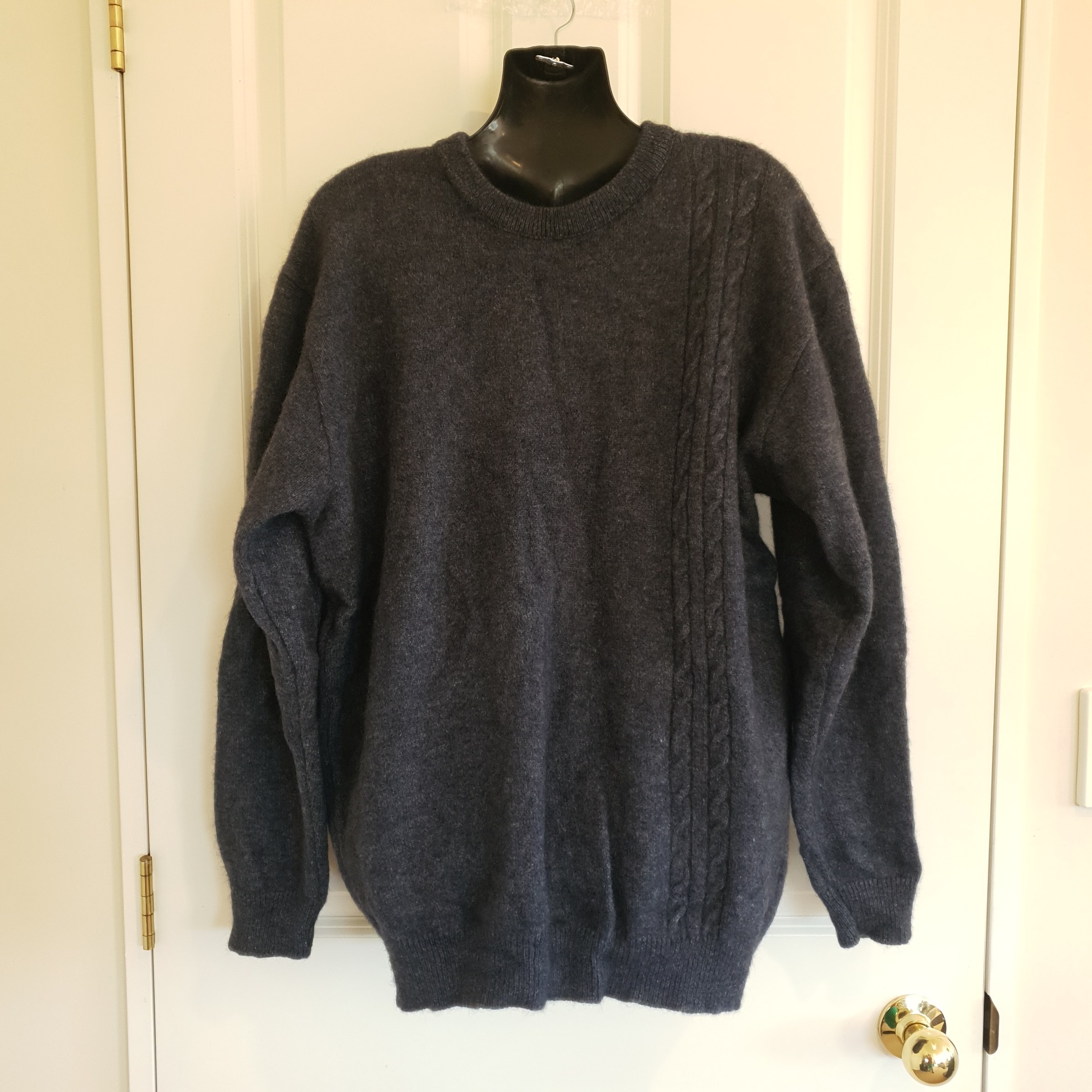 Quality Knitwear NZ Made Possum Merino Cable Knit Jumper – Size L