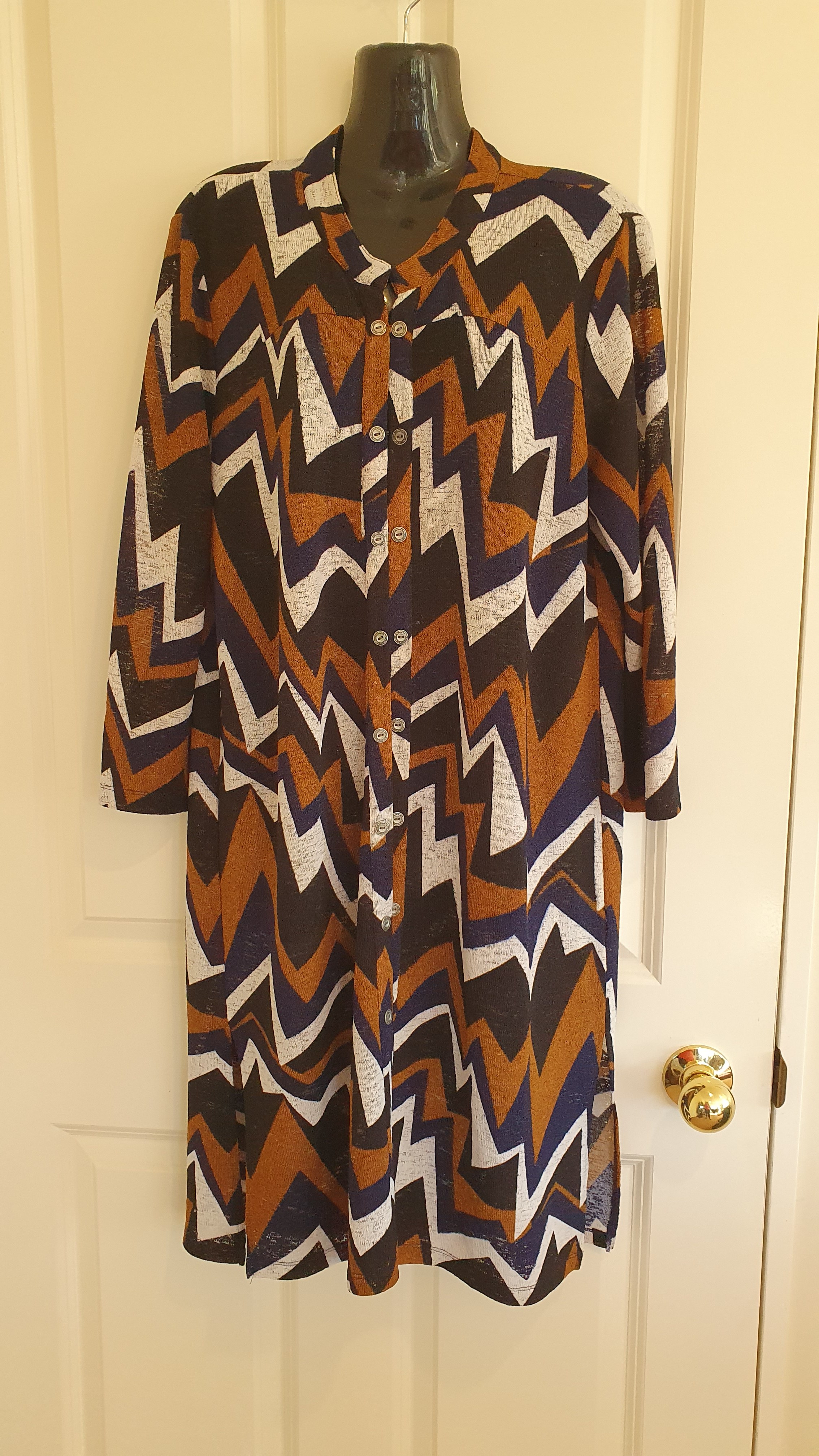 Cordelia St Longline Wrap Jacket Size 10 Stretch Knit